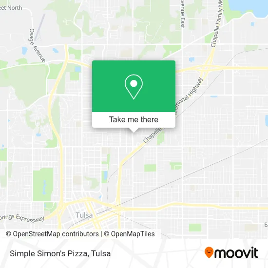 Simple Simon's Pizza map