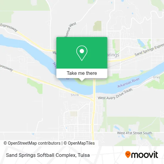 Sand Springs Softball Complex map
