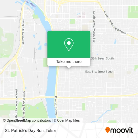 St. Patrick's Day Run map