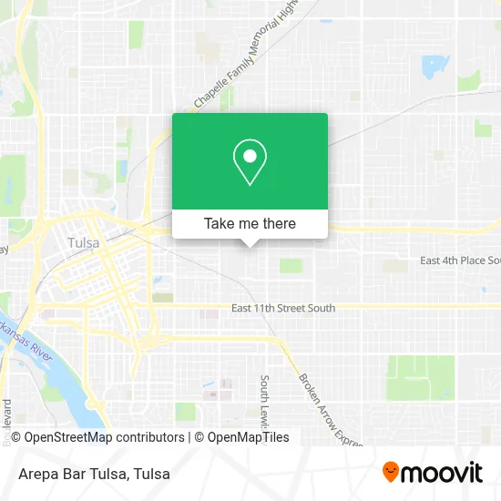 Arepa Bar Tulsa map
