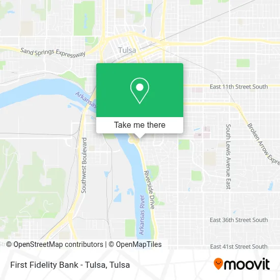 First Fidelity Bank - Tulsa map