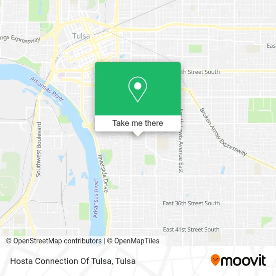 Hosta Connection Of Tulsa map