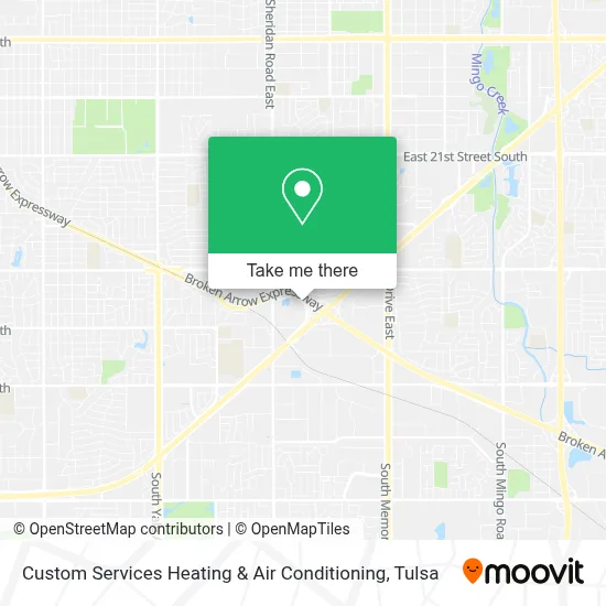 Custom Services Heating & Air Conditioning map