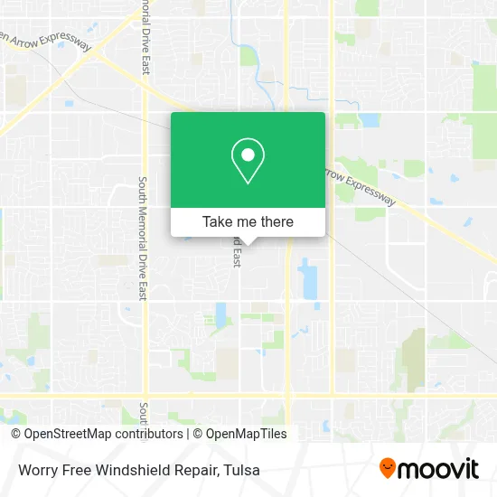 Worry Free Windshield Repair map