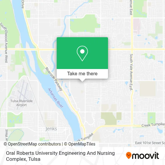 Oral Roberts University Engineering And Nursing Complex map