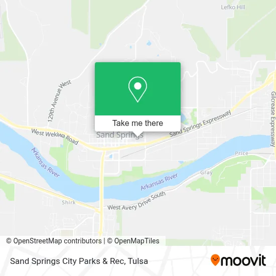 Sand Springs City Parks & Rec map