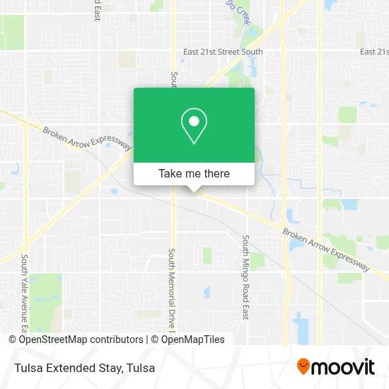 Tulsa Extended Stay map