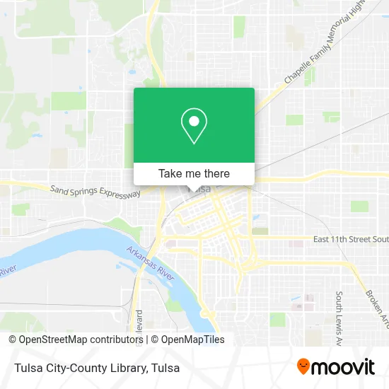Tulsa City-County Library map