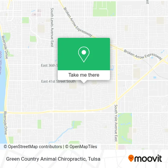 Green Country Animal Chiropractic map
