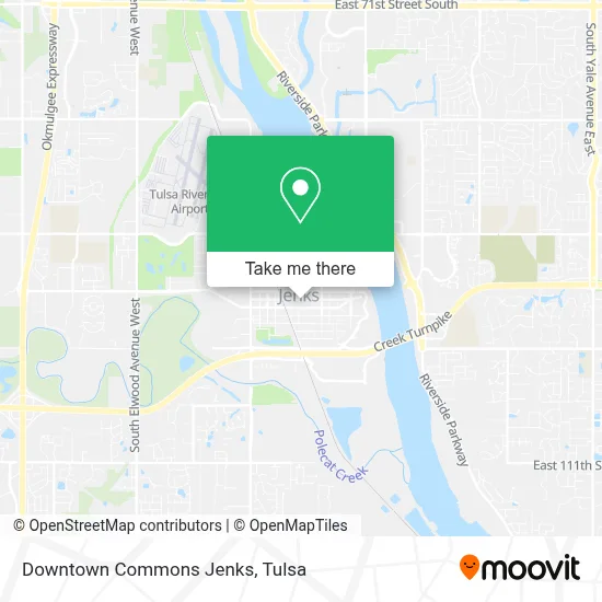 Downtown Commons Jenks map