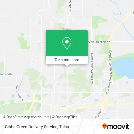 Gibbs Green Delivery Service map