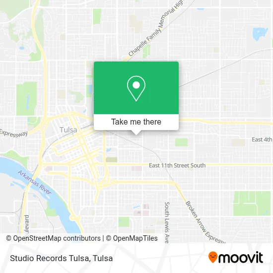 Studio Records Tulsa map