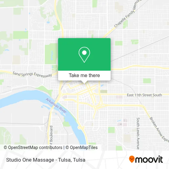 Studio One Massage - Tulsa map