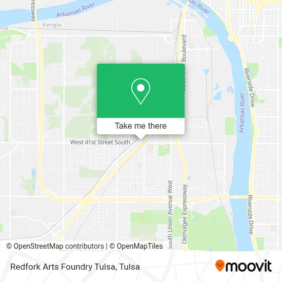 Redfork Arts Foundry Tulsa map