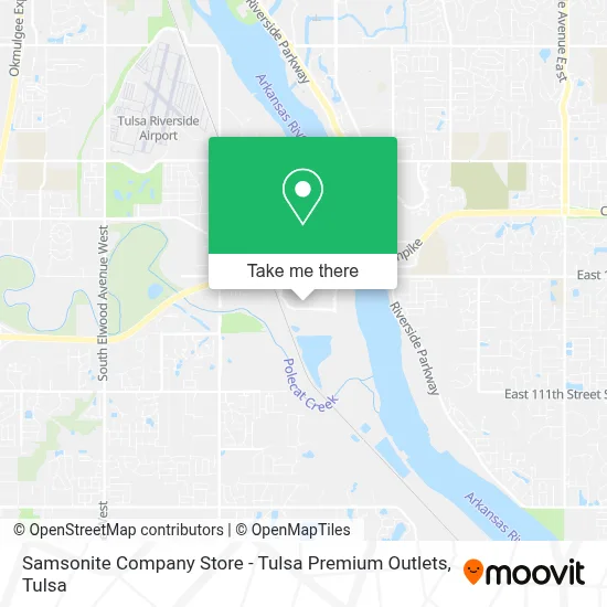 Samsonite Company Store - Tulsa Premium Outlets map