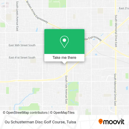 Ou Schusterman Disc Golf Course map