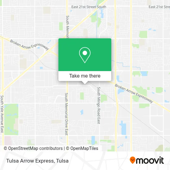 Tulsa Arrow Express map