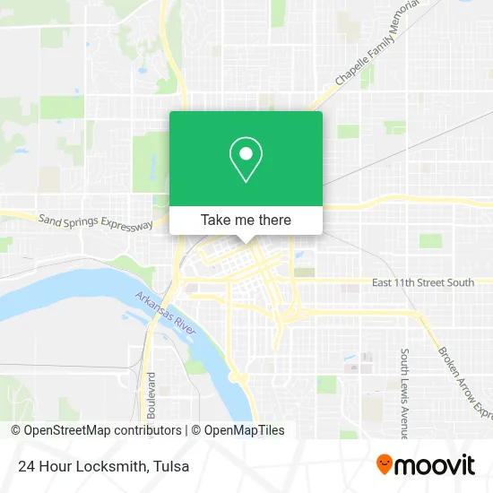 24 Hour Locksmith map