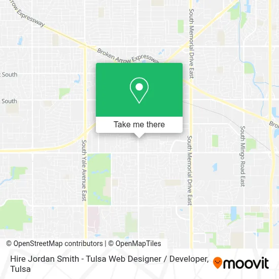 Hire Jordan Smith - Tulsa Web Designer / Developer map