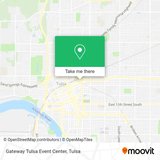 Gateway Tulsa Event Center map