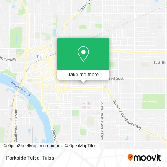 Parkside Tulsa map