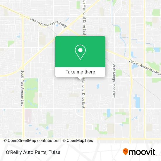 O'Reilly Auto Parts map