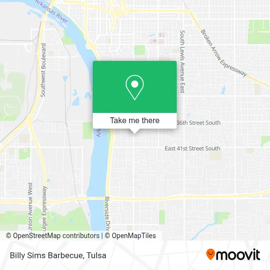 Billy Sims Barbecue map
