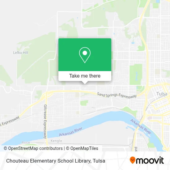 Chouteau Elementary School Library map