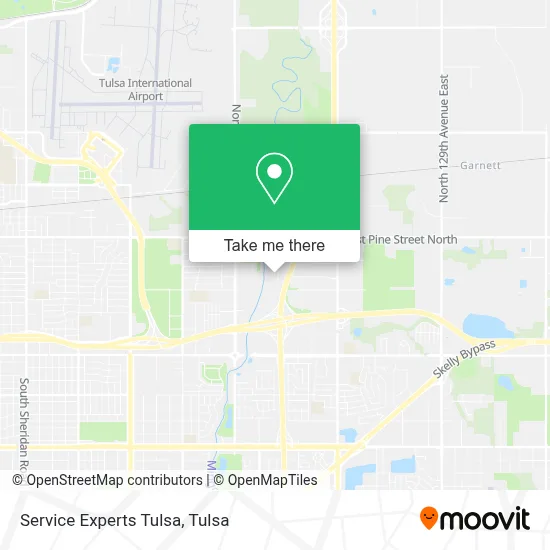 Service Experts Tulsa map
