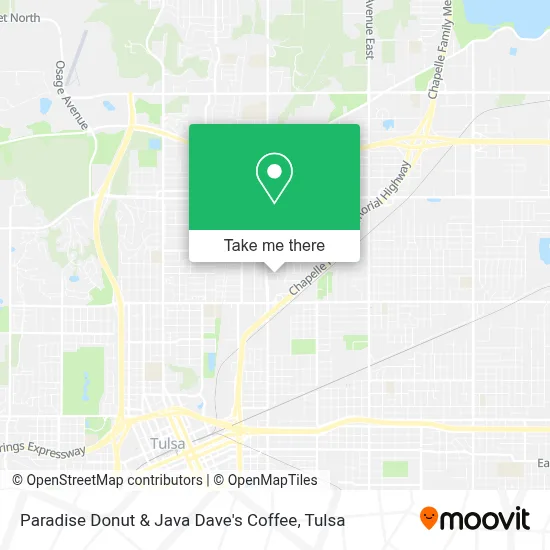 Paradise Donut & Java Dave's Coffee map