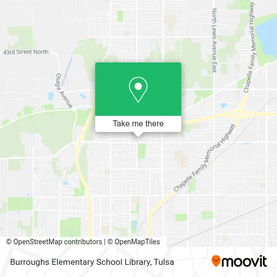 Burroughs Elementary School Library map