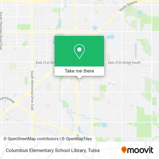 Columbus Elementary School Library map