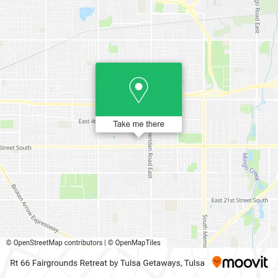 Rt 66 Fairgrounds Retreat by Tulsa Getaways map