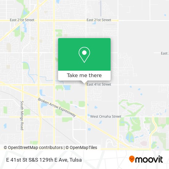 Mapa de E 41st St S&S 129th E Ave
