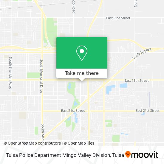 Tulsa Police Department Mingo Valley Division map