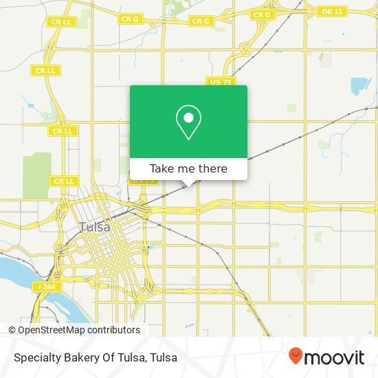 Specialty Bakery Of Tulsa map