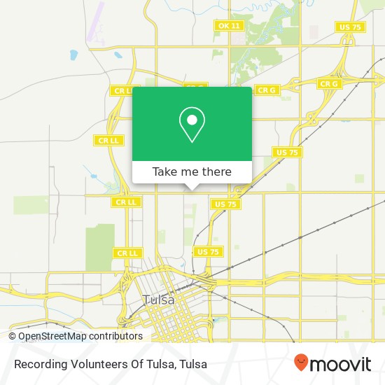 Recording Volunteers Of Tulsa map