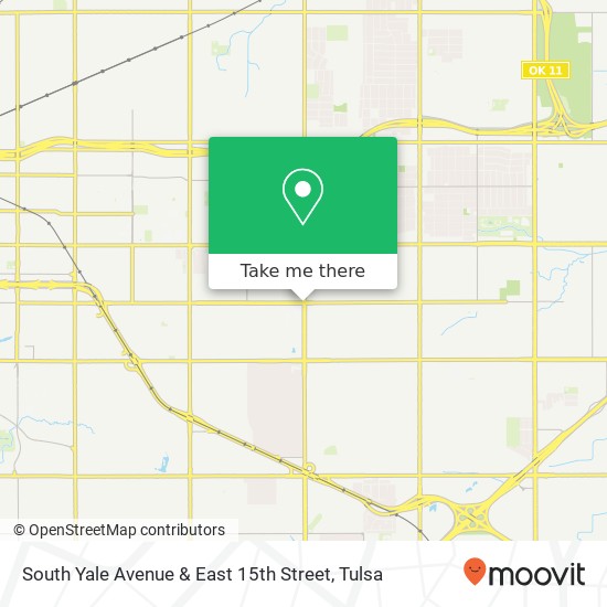 South Yale Avenue & East 15th Street map