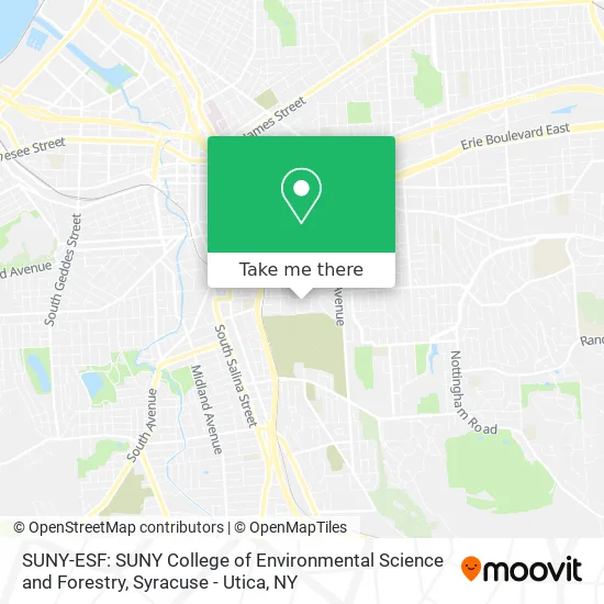 Suny Esf Campus Map How To Get To Suny-Esf: Suny College Of Environmental Science And Forestry  In Syracuse By Bus?