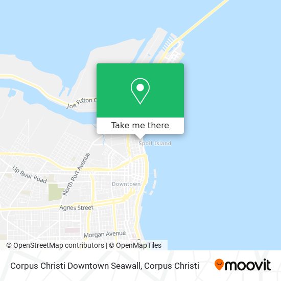 Corpus Christi Downtown Seawall map