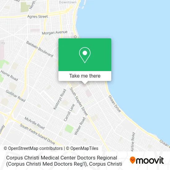Corpus Christi Medical Center Doctors Regional (Corpus Christi Med Doctors Reg'l) map