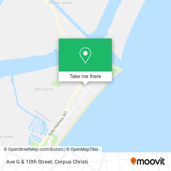 Ave G & 10th Street map