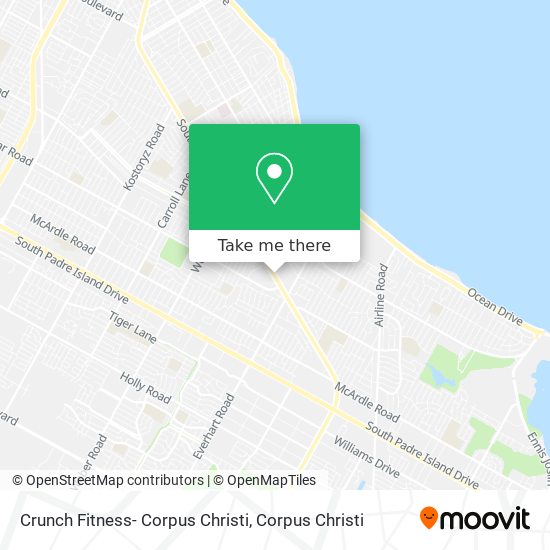 Mapa de Crunch Fitness- Corpus Christi