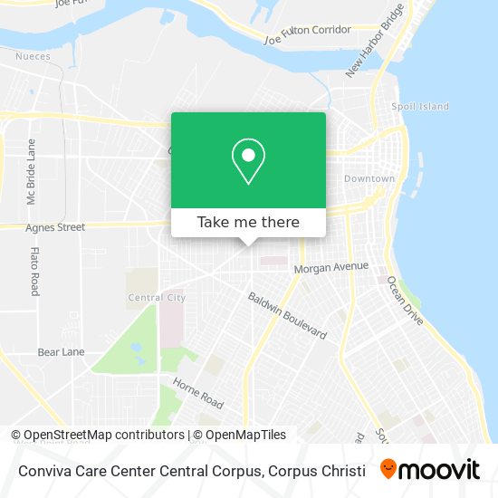 Conviva Care Center Central Corpus map