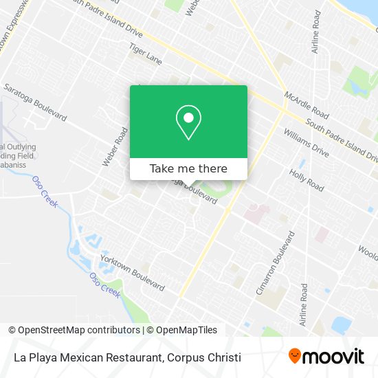Mapa de La Playa Mexican Restaurant