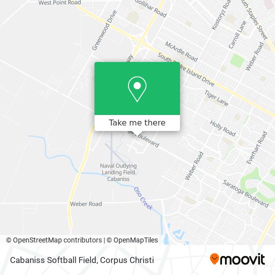 Cabaniss Softball Field map