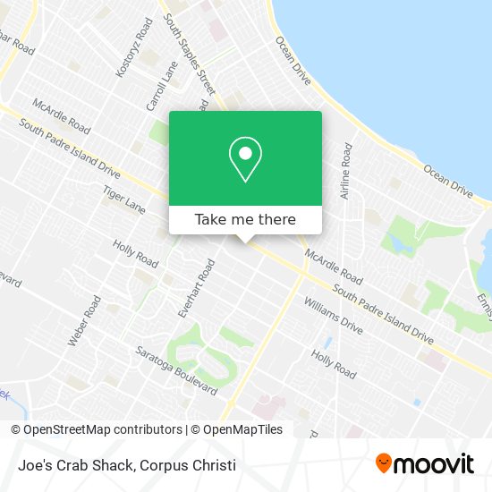 Joe's Crab Shack map