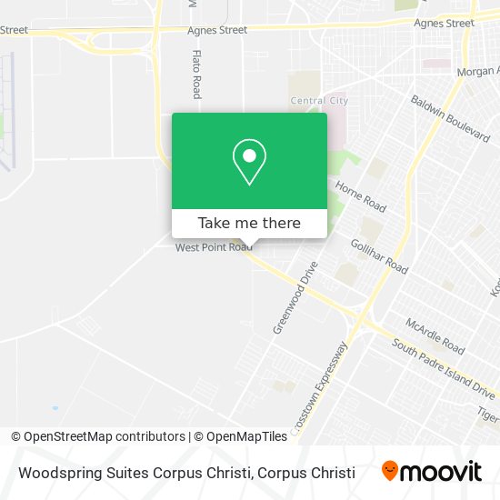 Woodspring Suites Corpus Christi map