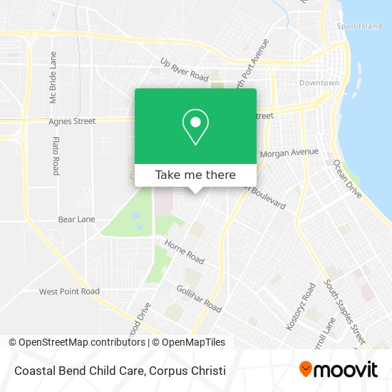 Coastal Bend Child Care map