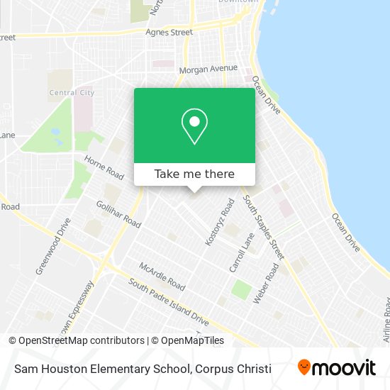 Sam Houston Elementary School map